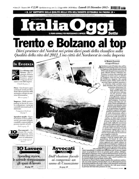 Italia oggi : quotidiano di economia finanza e politica